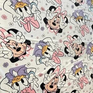 Minnie Daisy Duck Soft Fleece Throw Blanket 58x50 Pink Purple Polyester Cute